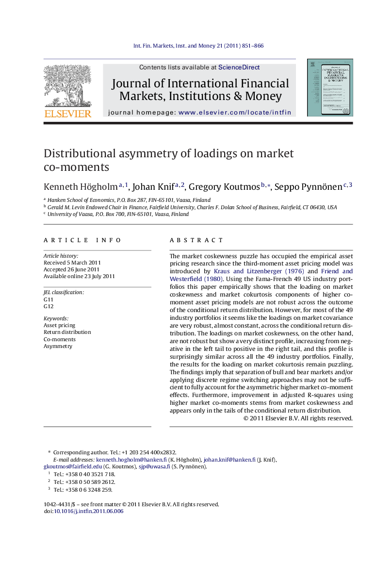 Distributional asymmetry of loadings on market co-moments
