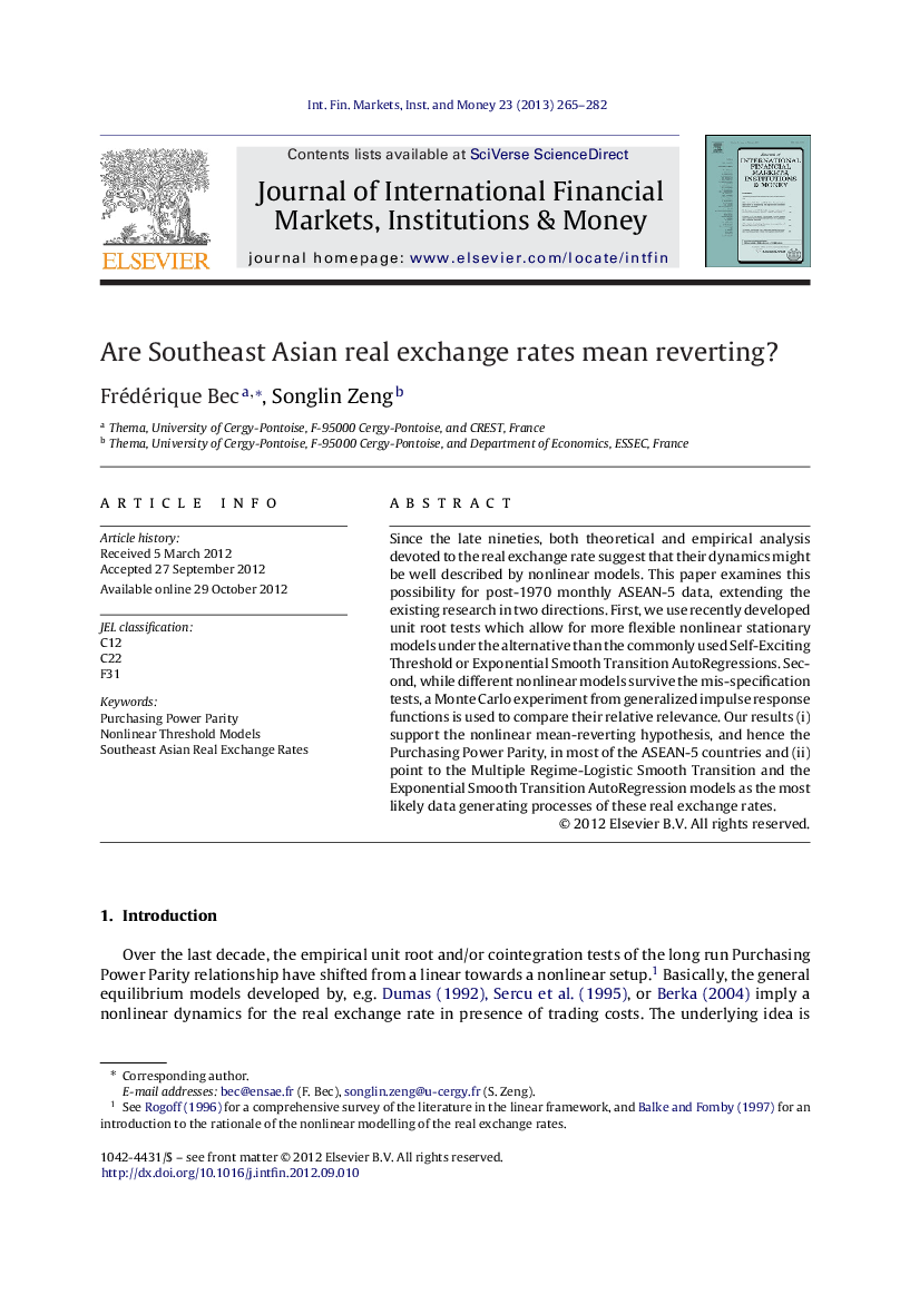 Are Southeast Asian real exchange rates mean reverting?