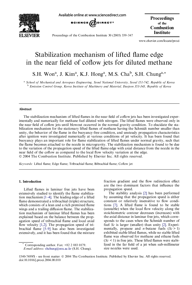 Stabilization mechanism of lifted flame edge in the near field of coflow jets for diluted methane