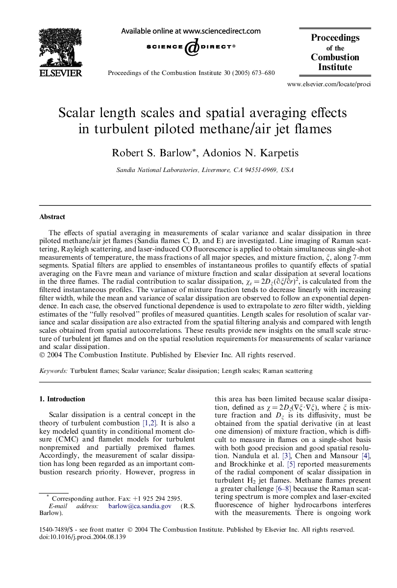 Scalar length scales and spatial averaging effects in turbulent piloted methane/air jet flames