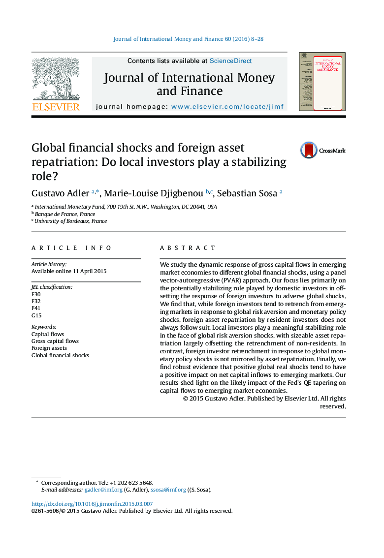 Global financial shocks and foreign asset repatriation: Do local investors play a stabilizing role?