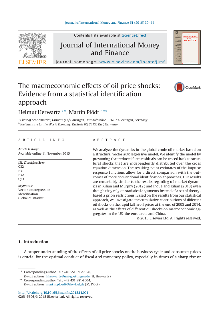 The macroeconomic effects of oil price shocks: Evidence from a statistical identification approach