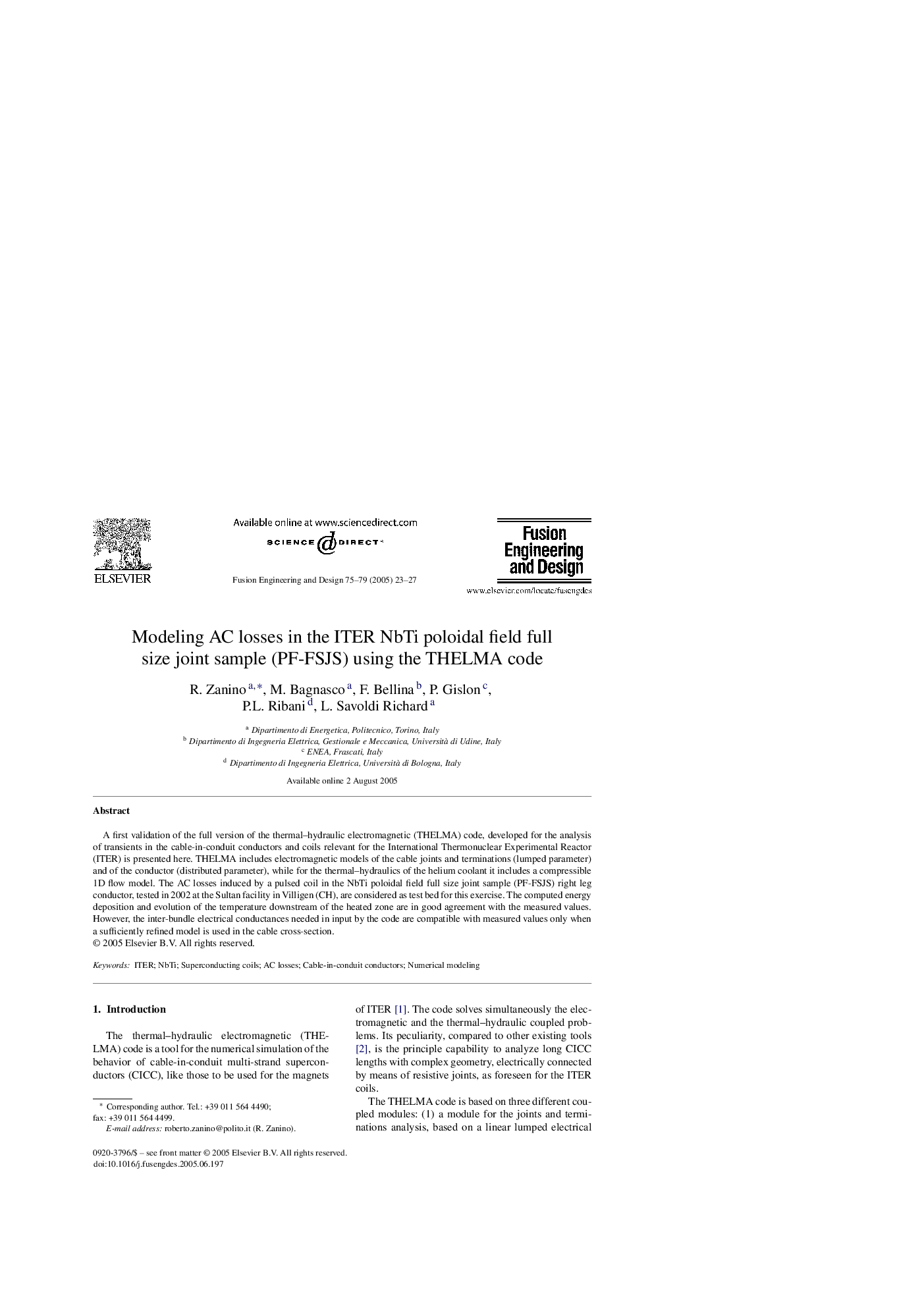 Modeling AC losses in the ITER NbTi poloidal field full size joint sample (PF-FSJS) using the THELMA code