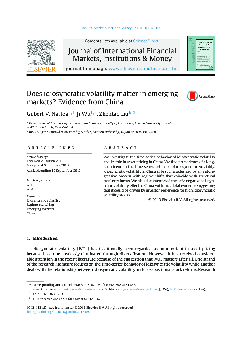 Does idiosyncratic volatility matter in emerging markets? Evidence from China