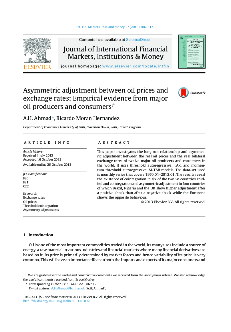 Asymmetric adjustment between oil prices and exchange rates: Empirical evidence from major oil producers and consumers 