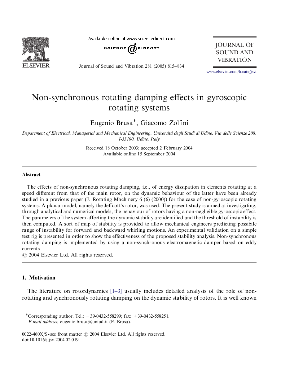 Non-synchronous rotating damping effects in gyroscopic rotating systems