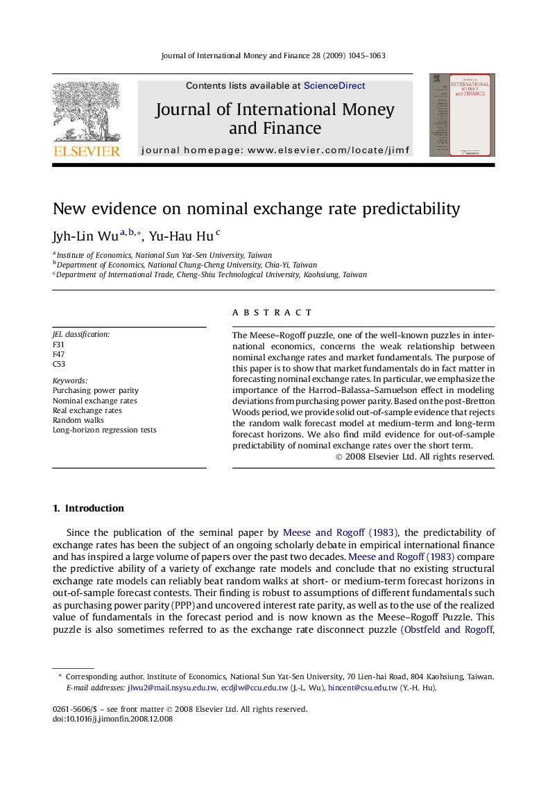 New evidence on nominal exchange rate predictability