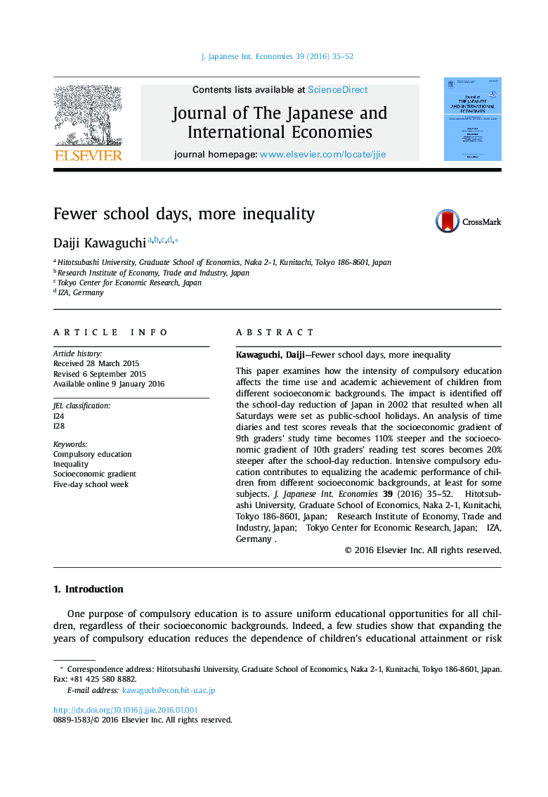 Fewer school days, more inequality