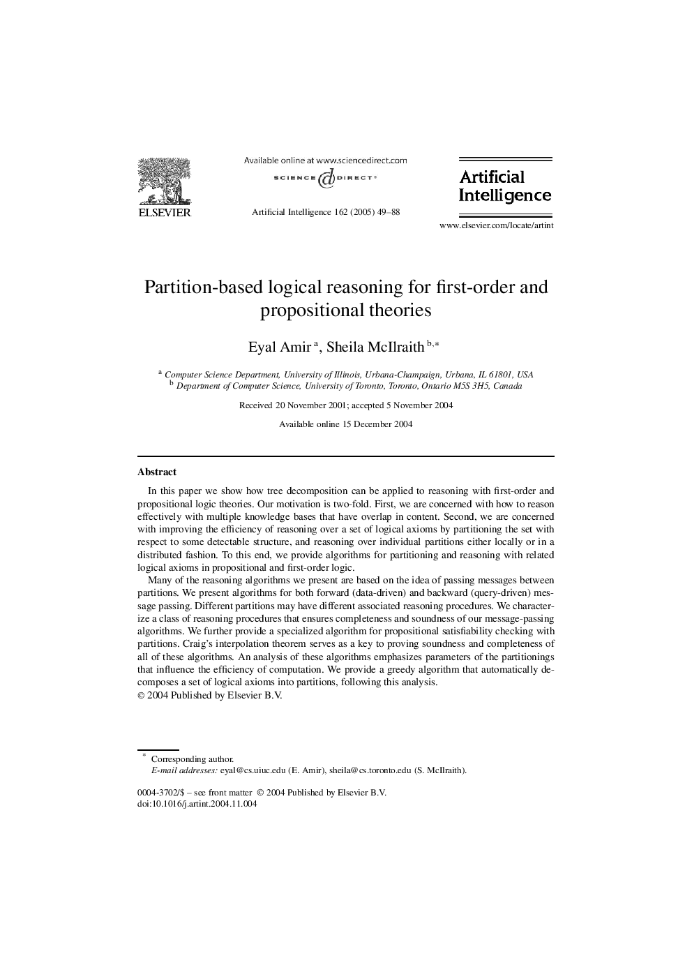 Partition-based logical reasoning for first-order and propositional theories