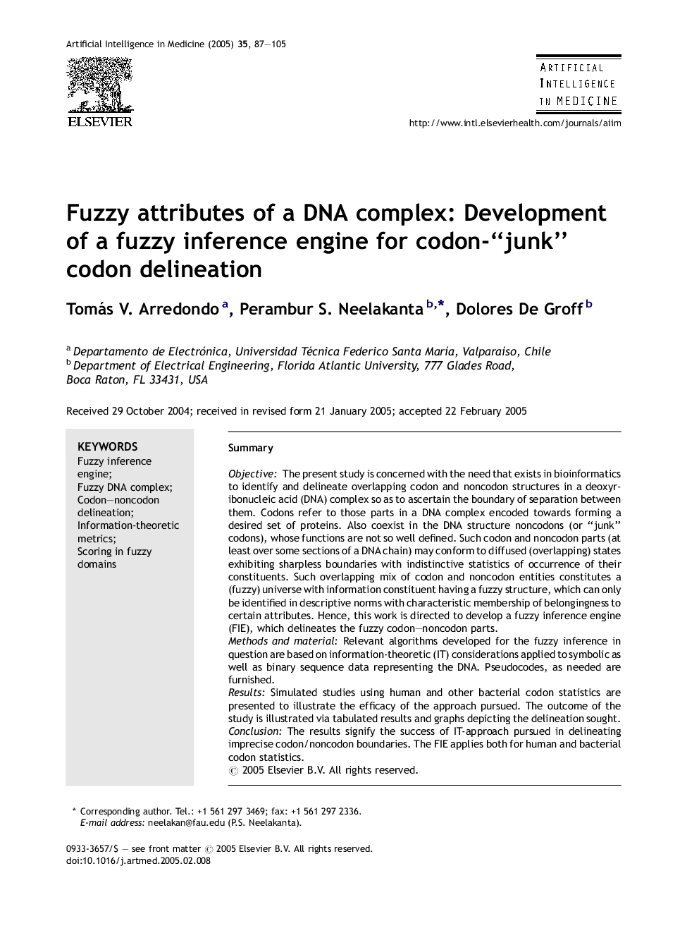 Fuzzy attributes of a DNA complex: Development of a fuzzy inference engine for codon-“junk” codon delineation