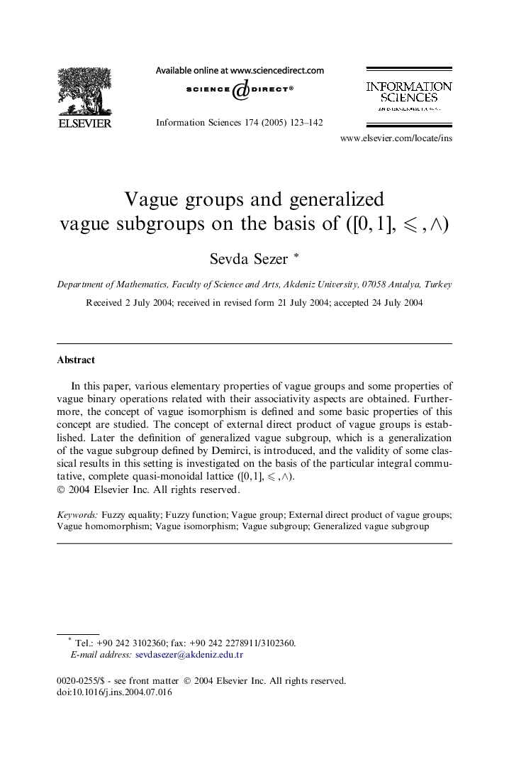 Vague groups and generalized vague subgroups on the basis of ([0,Â 1],Â â©½,Â â§)