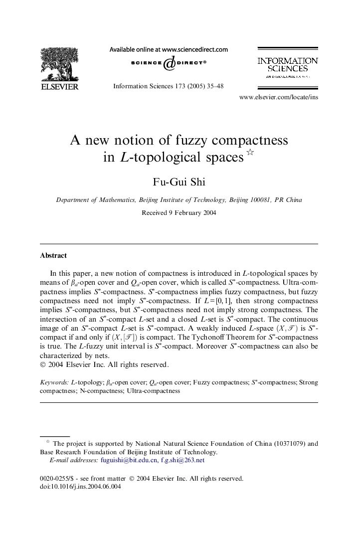 A new notion of fuzzy compactness in L-topological spaces