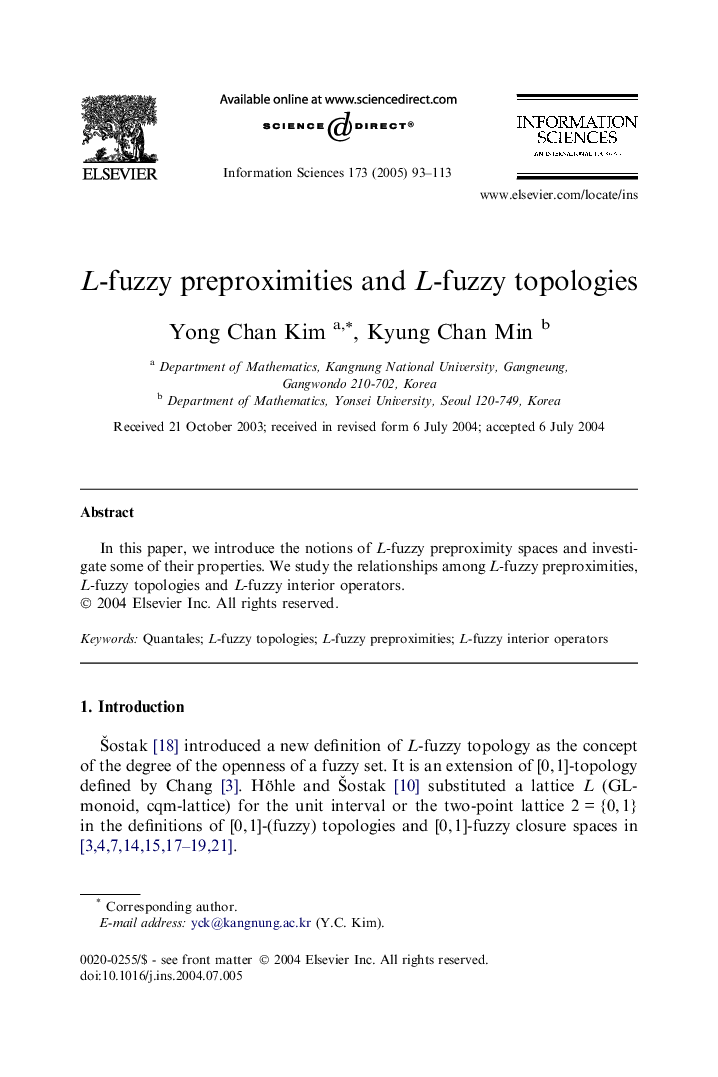 L-fuzzy preproximities and L-fuzzy topologies