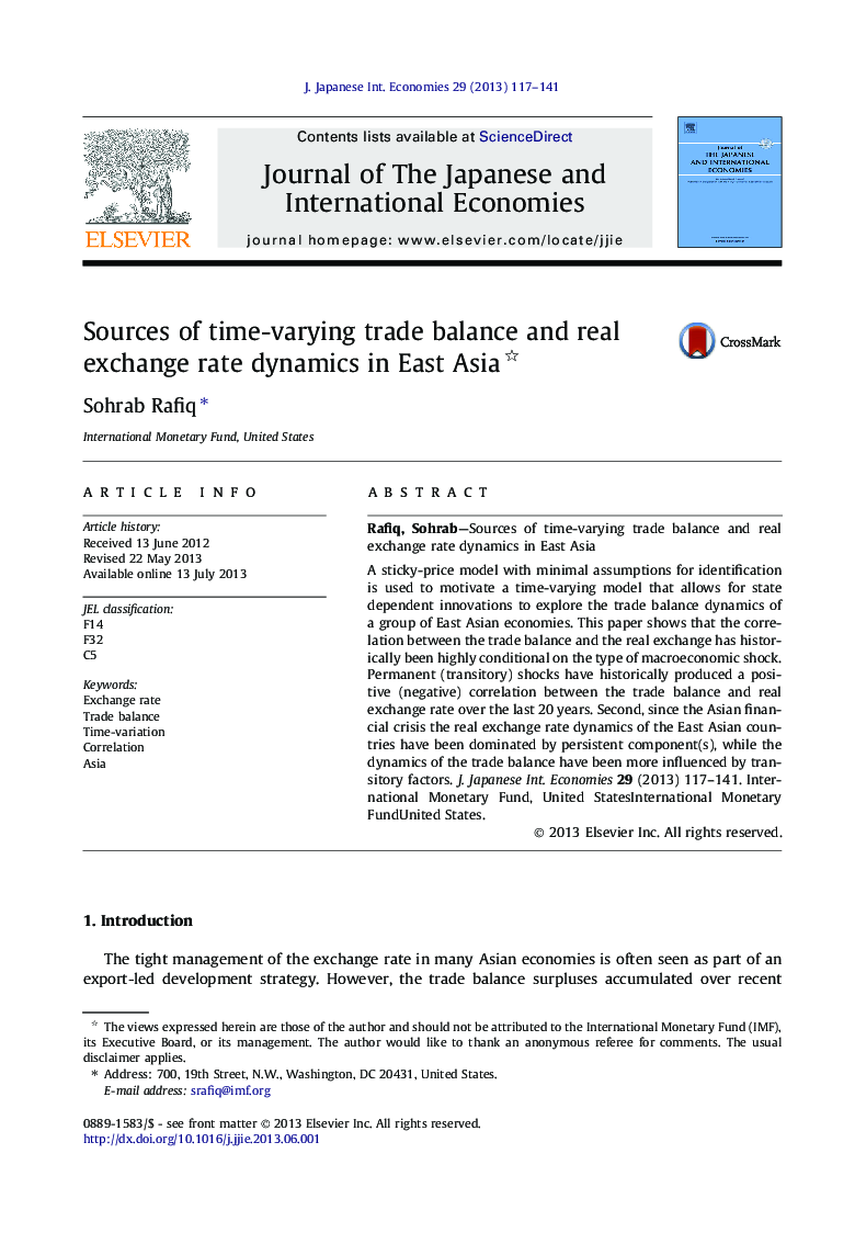 Sources of time-varying trade balance and real exchange rate dynamics in East Asia