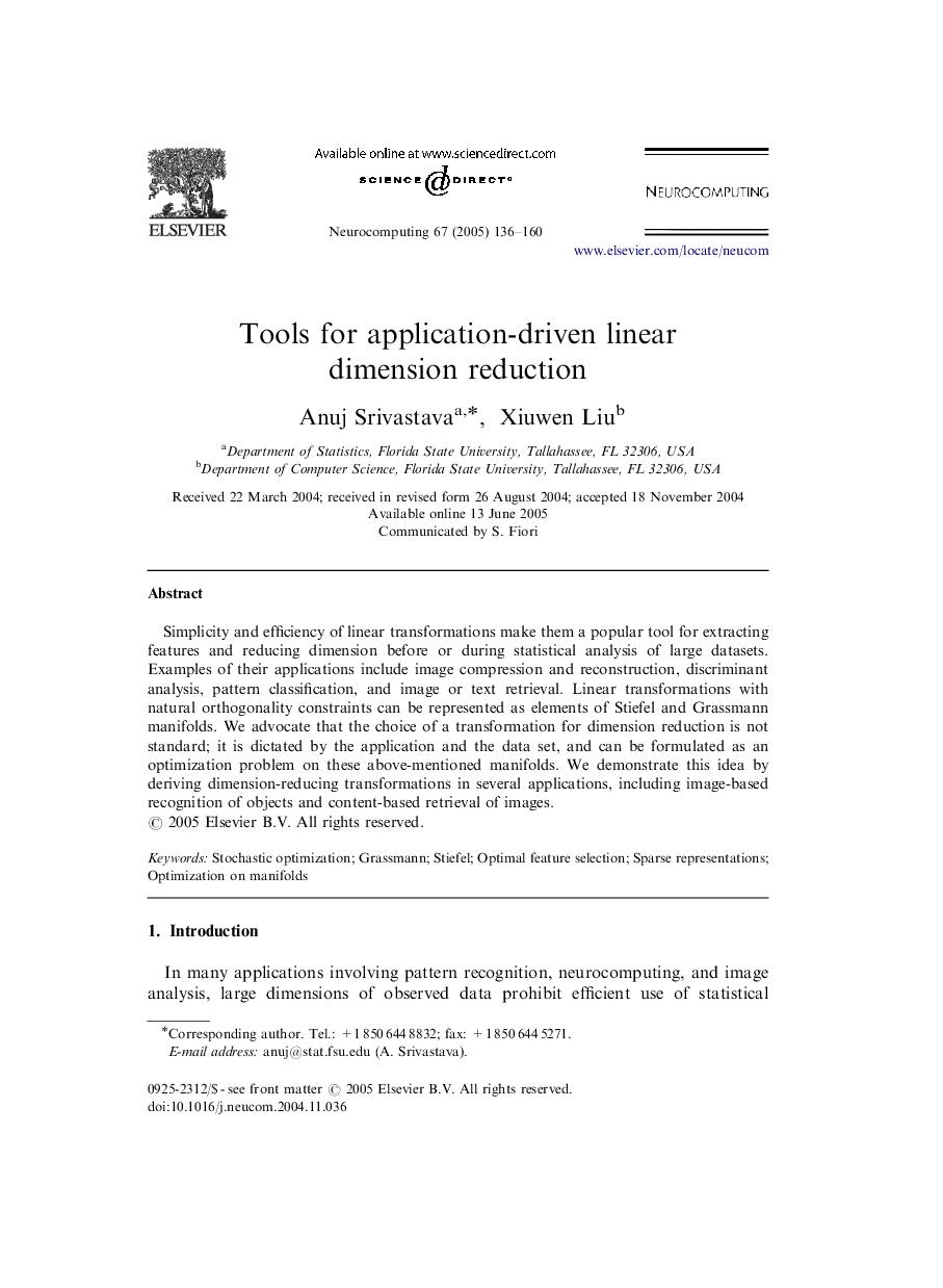 Tools for application-driven linear dimension reduction