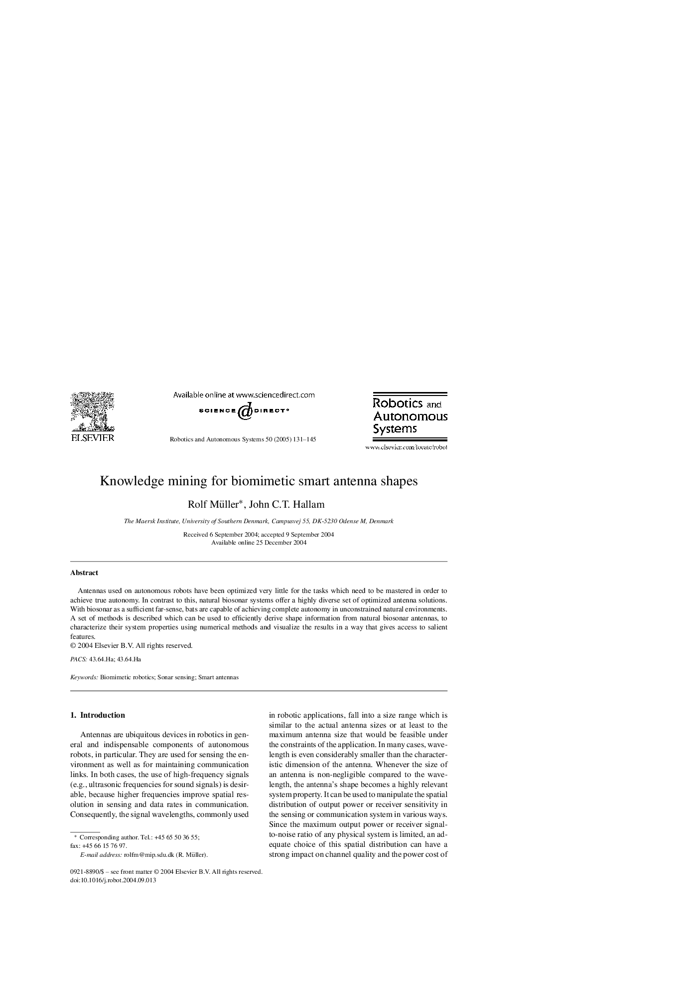 Knowledge mining for biomimetic smart antenna shapes