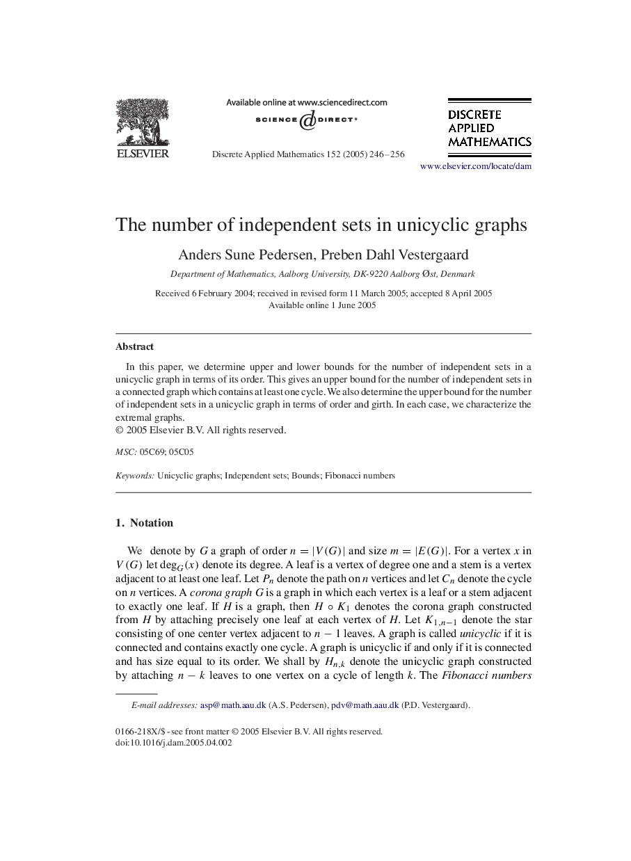 The number of independent sets in unicyclic graphs