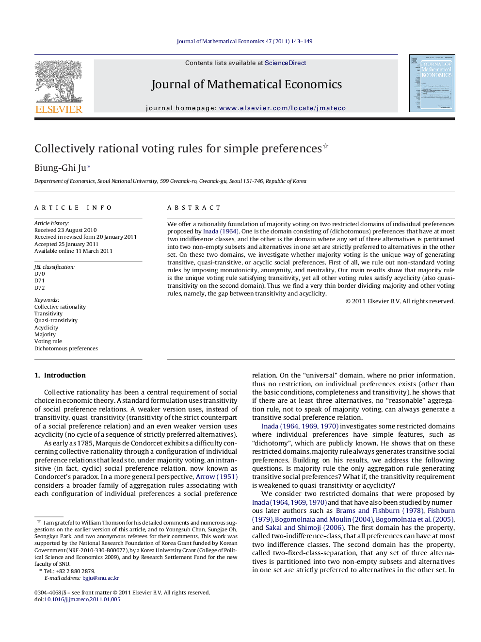 Collectively rational voting rules for simple preferences