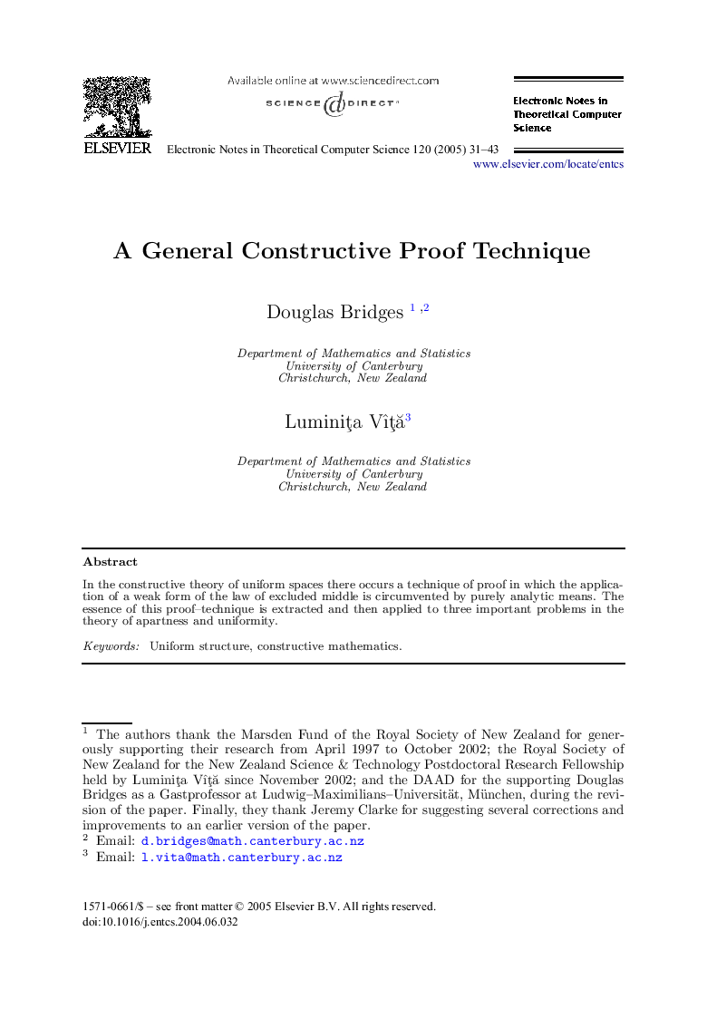 A General Constructive Proof Technique