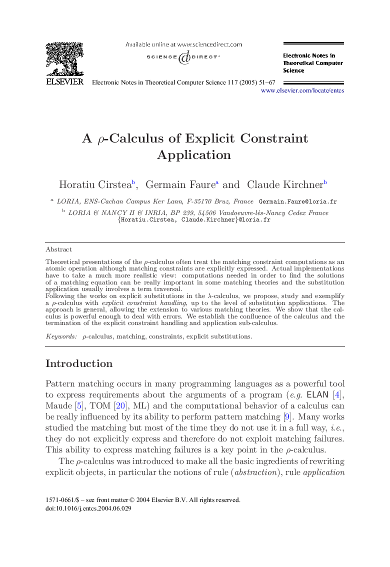 A Ï-Calculus of Explicit Constraint Application