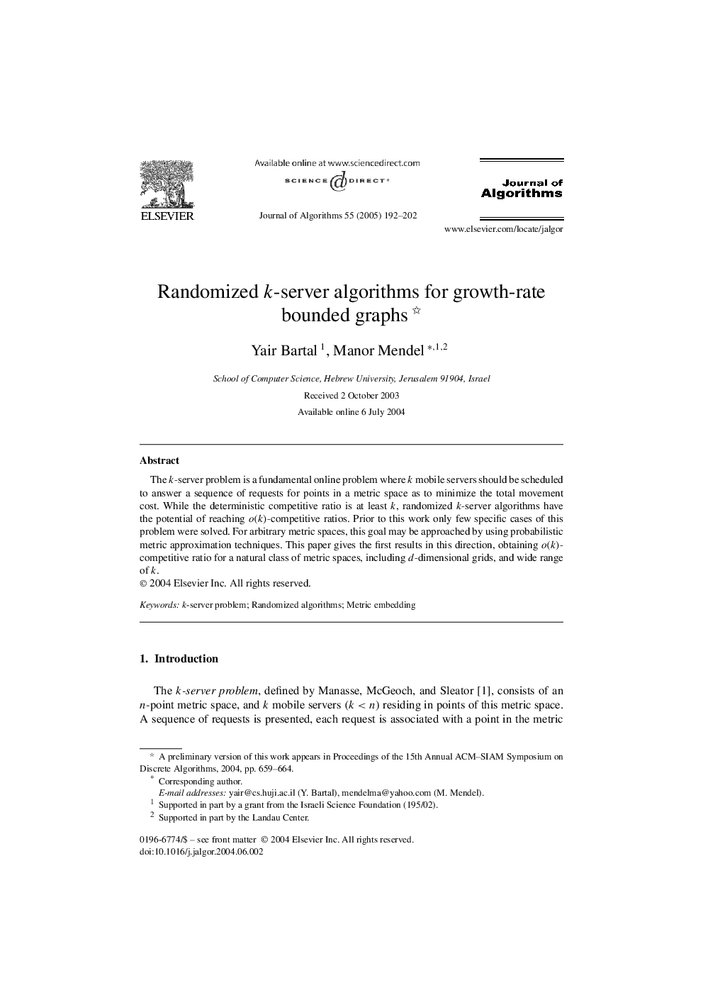 Randomized k-server algorithms for growth-rate bounded graphs