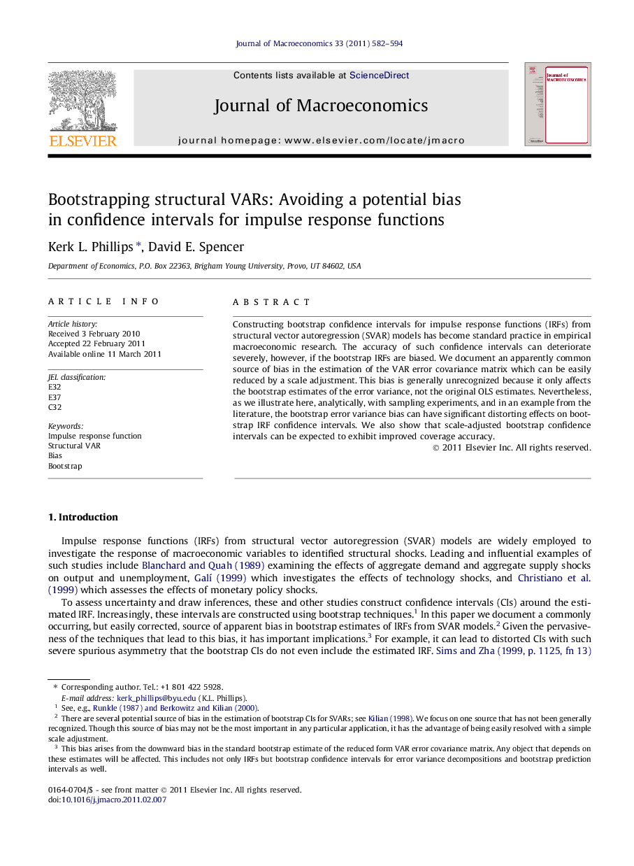 Bootstrapping structural VARs: Avoiding a potential bias in confidence intervals for impulse response functions