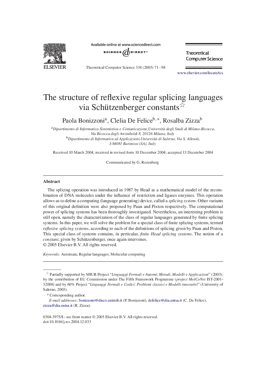 The structure of reflexive regular splicing languages via Schützenberger constants