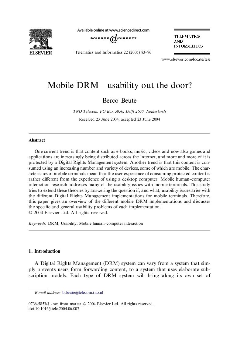 Mobile DRM--usability out the door?