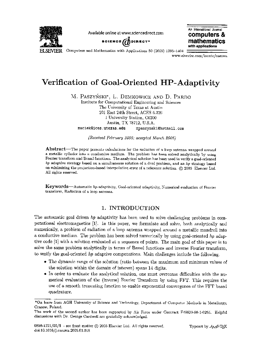 Verification of goal-oriented HP-adaptivity