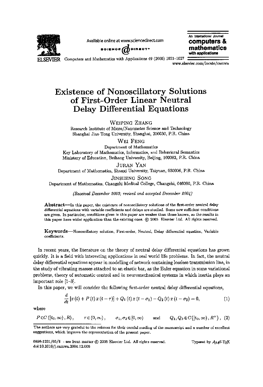 Existence of nonoscillatory solutions of first-order linear neutral delay differential equations