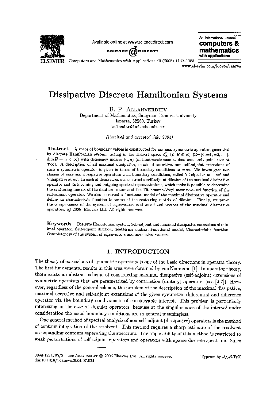 Dissipative discrete Hamiltonian systems