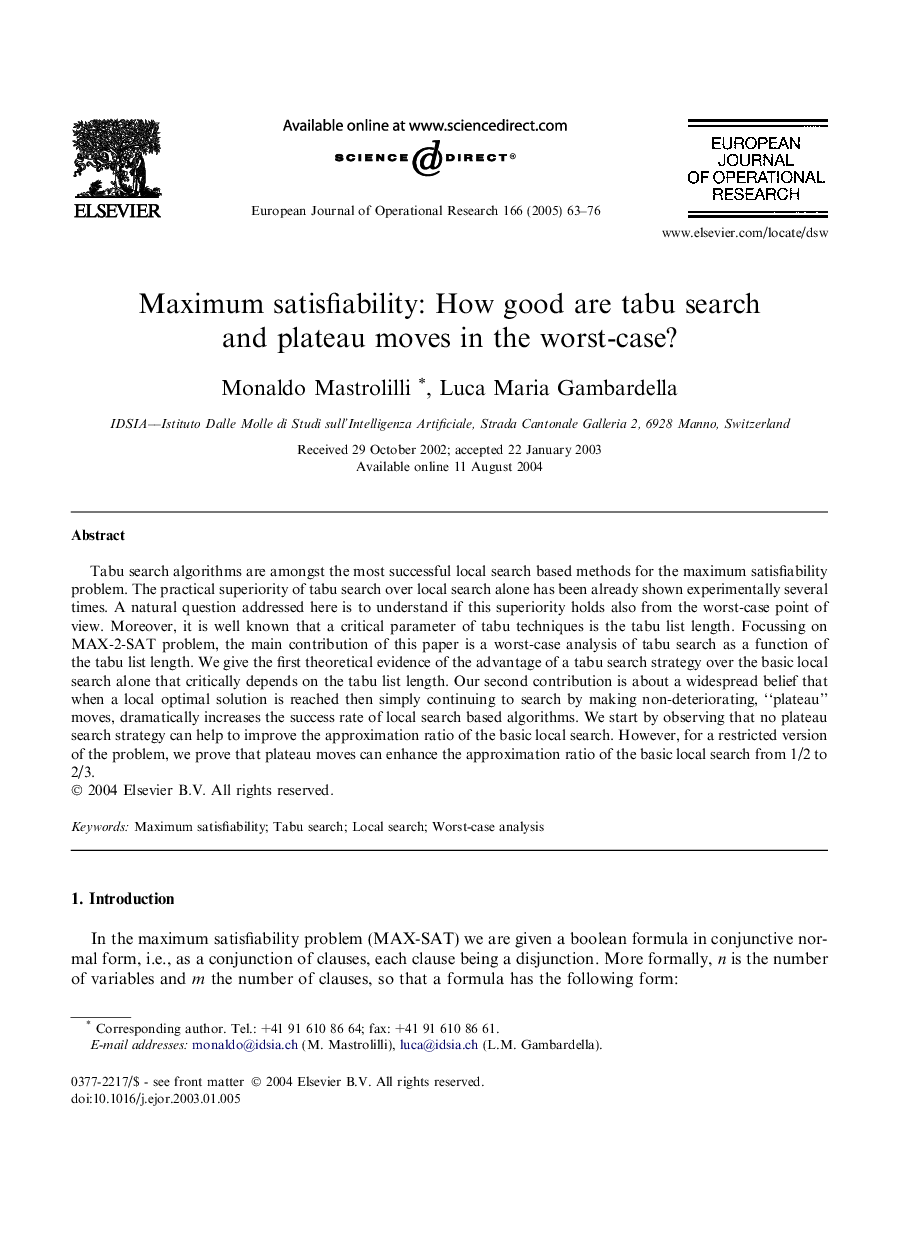 Maximum satisfiability: How good are tabu search and plateau moves in the worst-case?