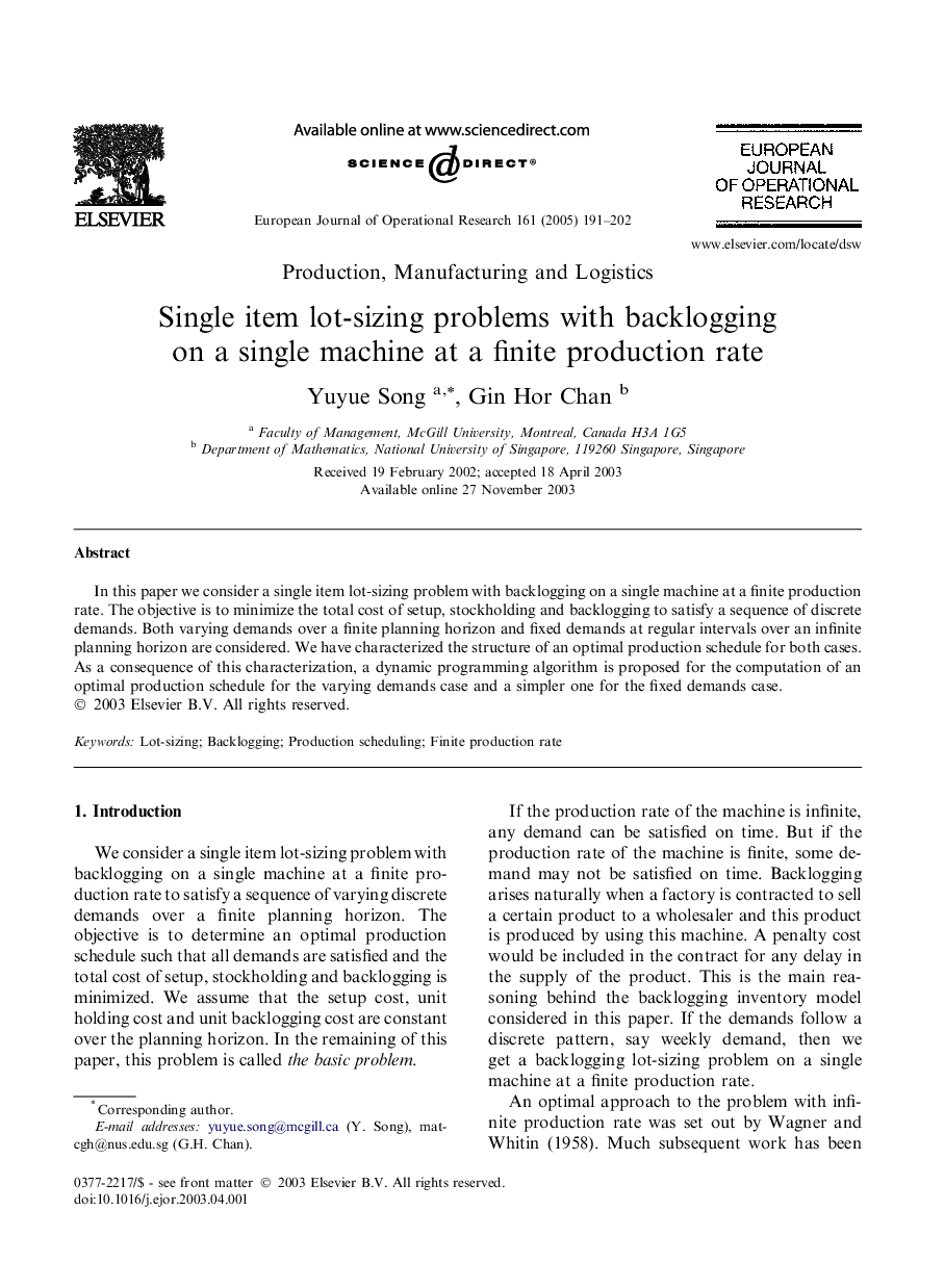 Single item lot-sizing problems with backlogging on a single machine at a finite production rate