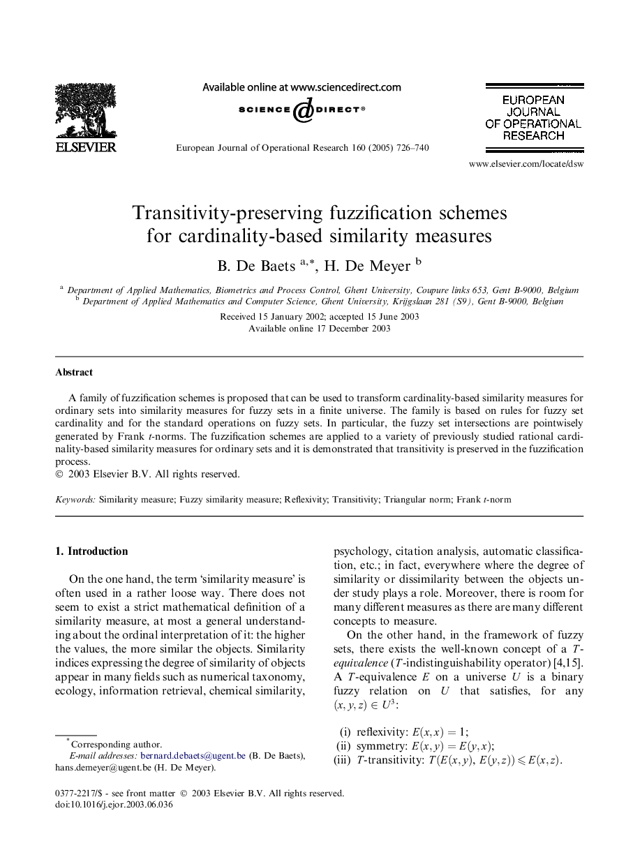 Transitivity-preserving fuzzification schemes for cardinality-based similarity measures