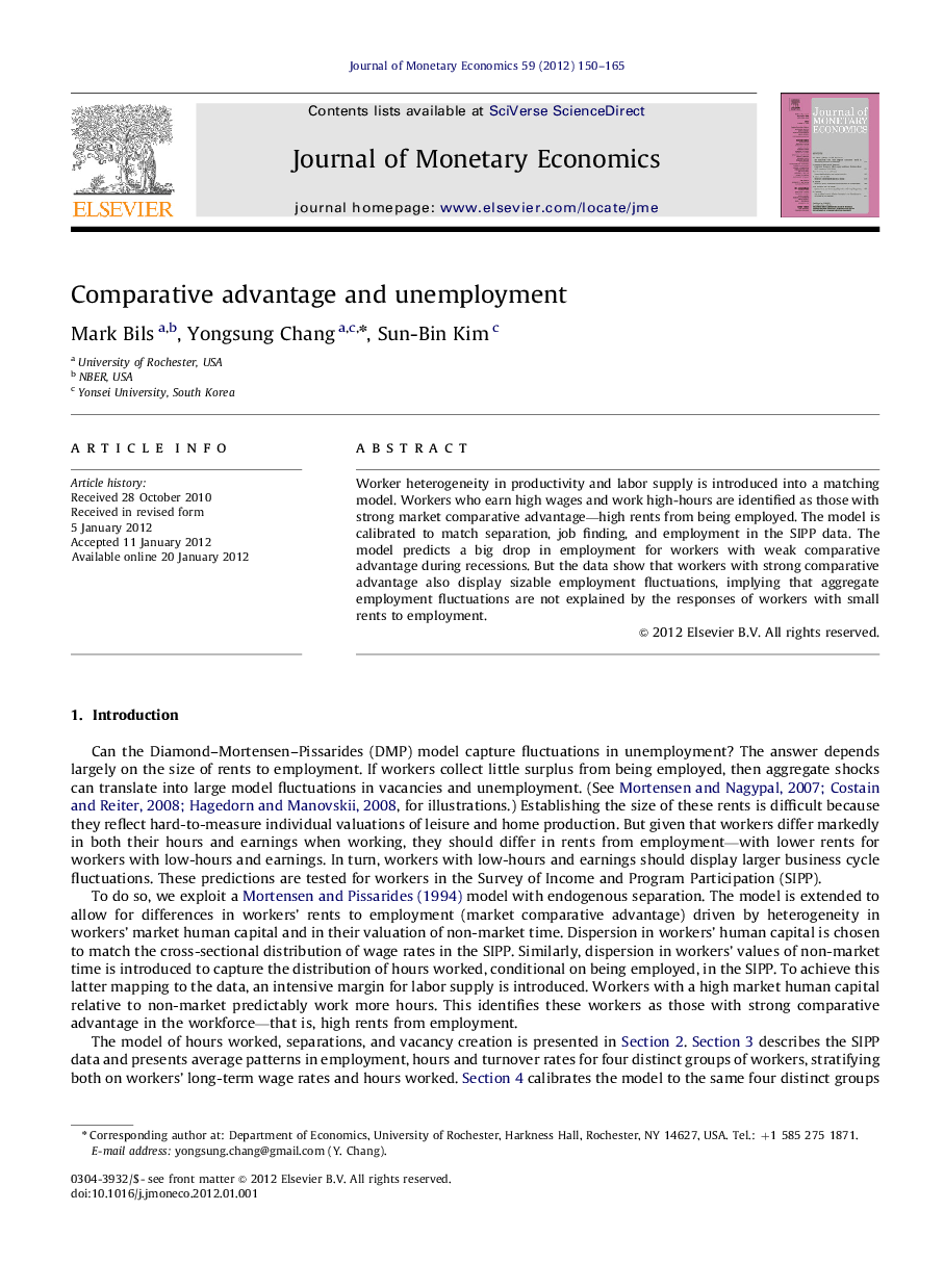 Comparative advantage and unemployment