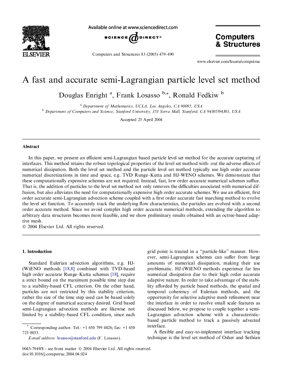 A fast and accurate semi-Lagrangian particle level set method