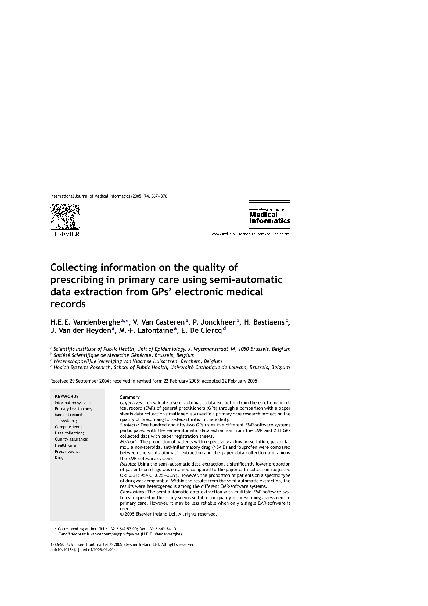 Collecting information on the quality of prescribing in primary care using semi-automatic data extraction from GPs' electronic medical records