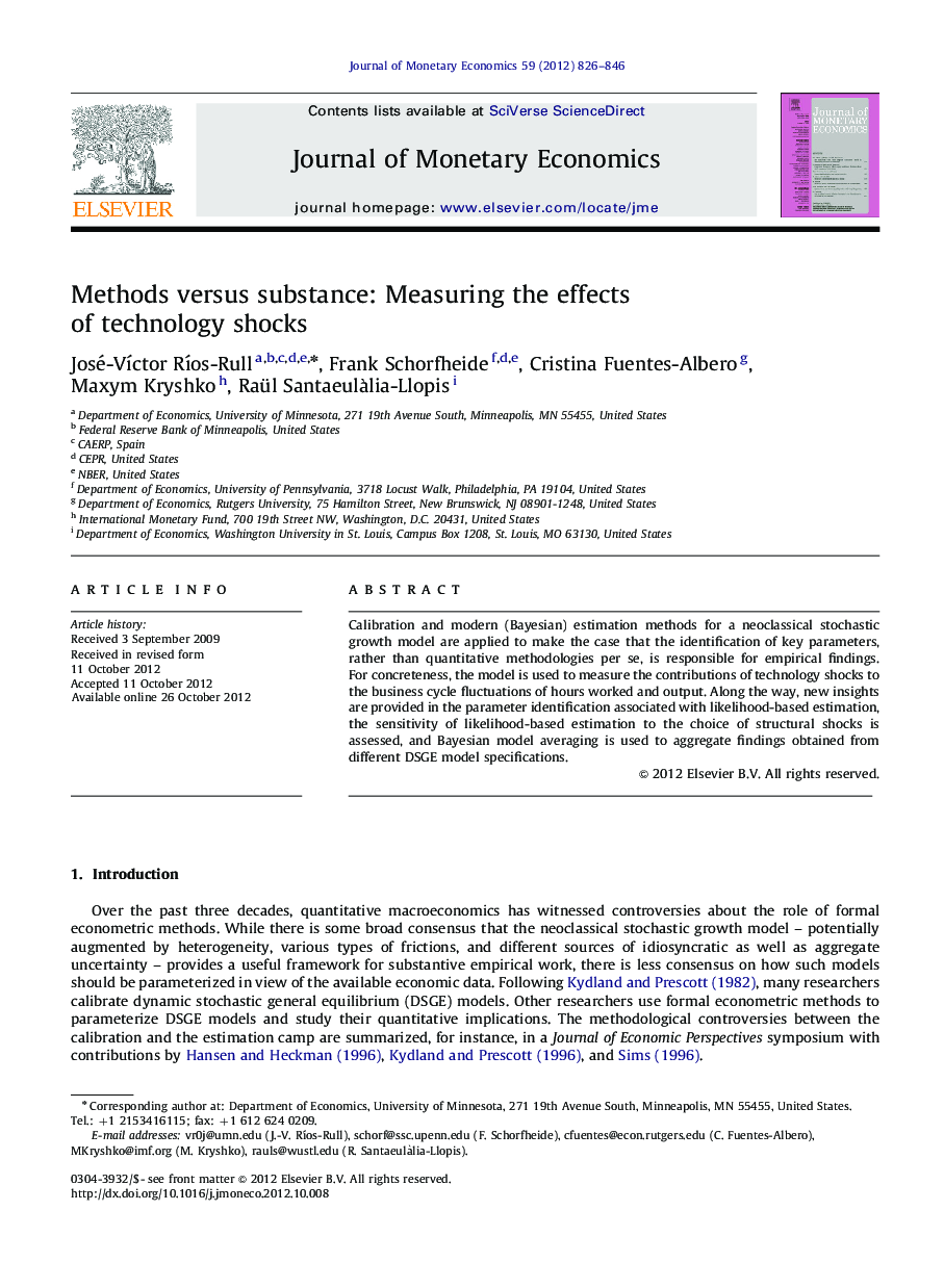 Methods versus substance: Measuring the effects of technology shocks