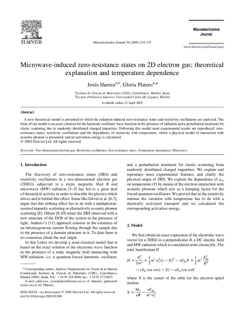 Microwave-induced zero-resistance states on 2D electron gas: theoretical explanation and temperature dependence