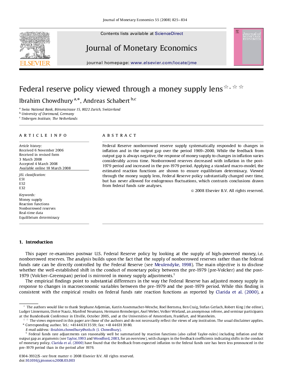 Federal reserve policy viewed through a money supply lens