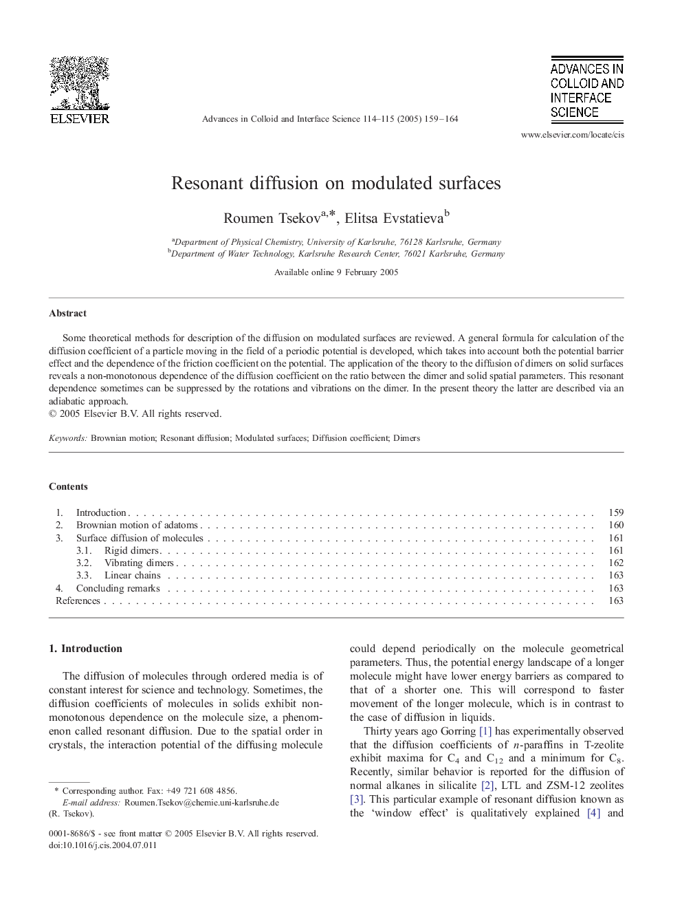 Resonant diffusion on modulated surfaces