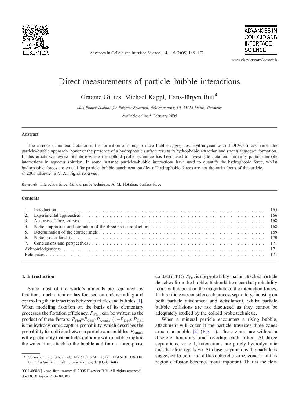 Direct measurements of particle-bubble interactions