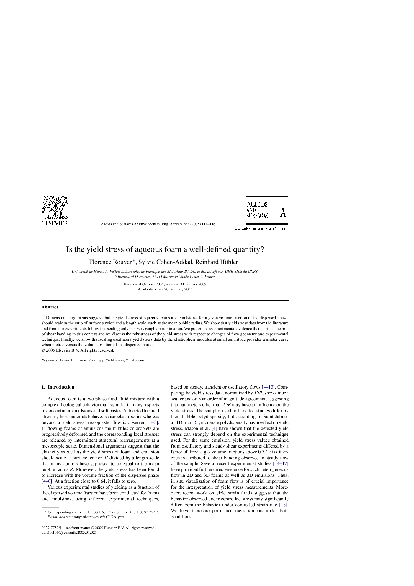 Is the yield stress of aqueous foam a well-defined quantity?