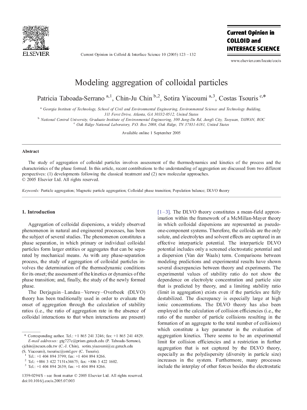 Modeling aggregation of colloidal particles