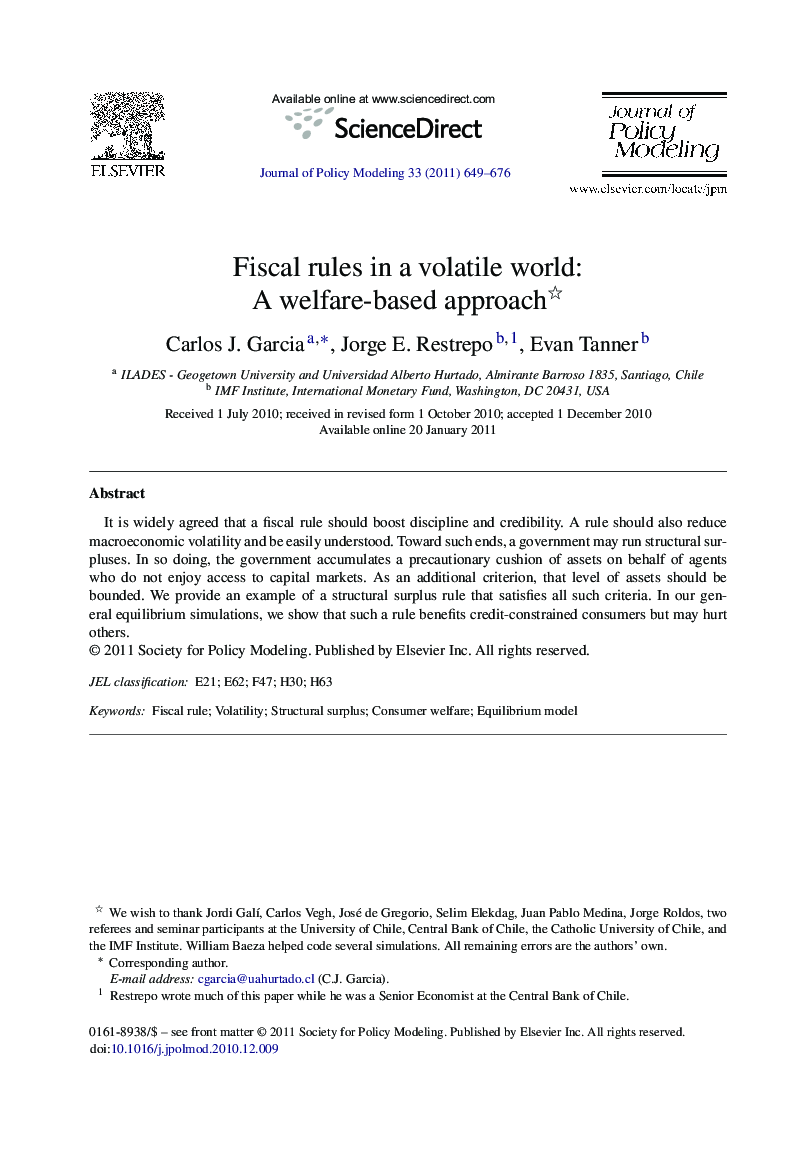 Fiscal rules in a volatile world: A welfare-based approach 