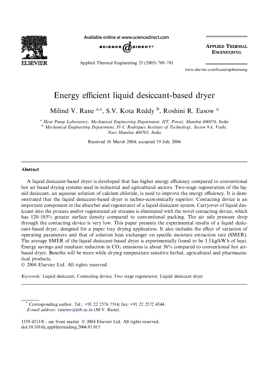 Energy efficient liquid desiccant-based dryer