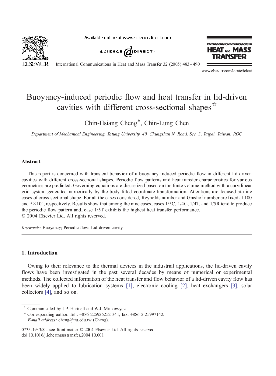 Buoyancy-induced periodic flow and heat transfer in lid-driven cavities with different cross-sectional shapes