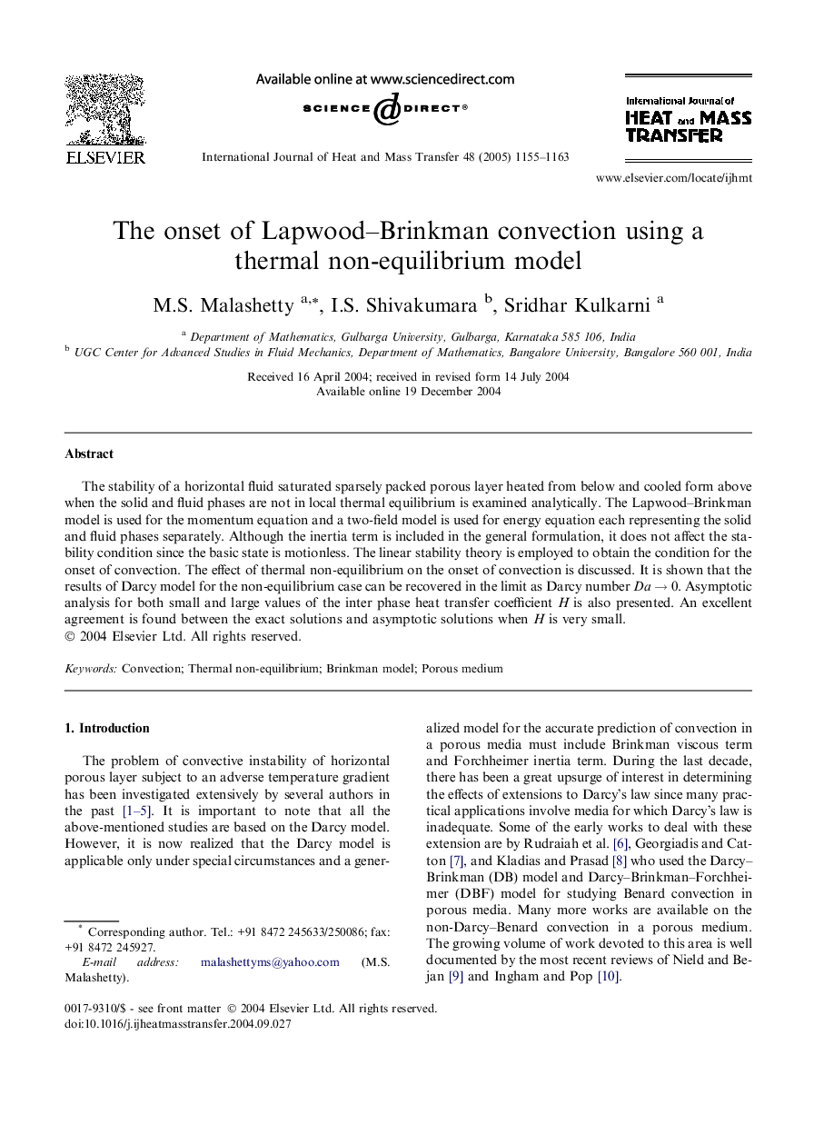 The onset of Lapwood-Brinkman convection using a thermal non-equilibrium model