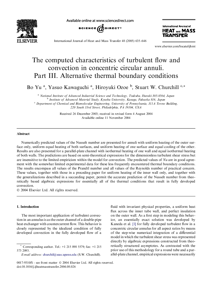 The computed characteristics of turbulent flow and convection in concentric circular annuli. Part III. Alternative thermal boundary conditions