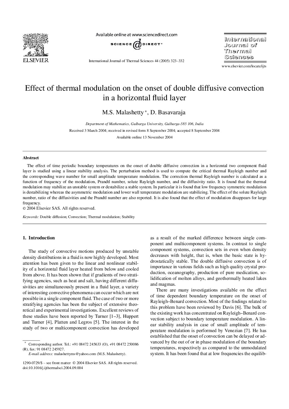 Effect of thermal modulation on the onset of double diffusive convection in a horizontal fluid layer